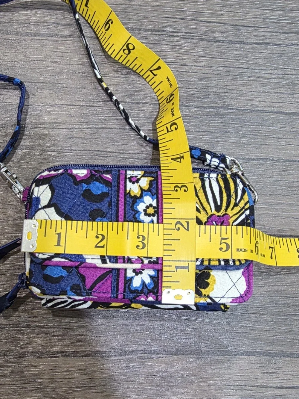 Vera Bradley All-in-One Crossbody Wallet African Violet Purse Adjustable Strap